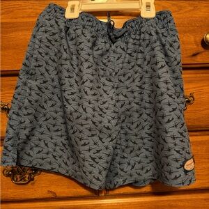 Vineyard Vines Boys Blue Plane Patterned Swim Trunks